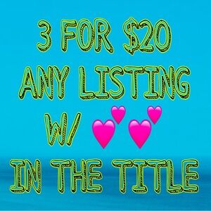 3 for $20 Deal Listing